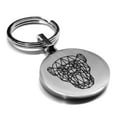 thumbnail image 1 of Stainless Steel Geometric Polygon Monkey Animal Round Medallion Keychain Circle Ring, 1 of 2