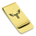 thumbnail image 1 of Stainless Steel Geometric Polygon Moose Animal Classic Slim Money Clip Credit Card Holder, 1 of 2