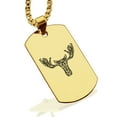 thumbnail image 1 of Stainless Steel Geometric Polygon Moose Animal Dog Tag Pendant Necklace, 1 of 3