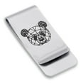 thumbnail image 1 of Stainless Steel Geometric Polygon Panda Animal Classic Slim Money Clip Credit Card Holder, 1 of 2