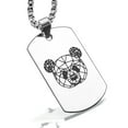 thumbnail image 1 of Stainless Steel Geometric Polygon Panda Animal Dog Tag Pendant Necklace, 1 of 3