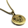 thumbnail image 1 of Stainless Steel Geometric Polygon Panda Animal Round Medallion Pendant Necklace, 1 of 3