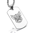 thumbnail image 1 of Stainless Steel Geometric Polygon Pig Animal Dog Tag Pendant Necklace, 1 of 3