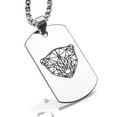 thumbnail image 1 of Stainless Steel Geometric Polygon Polar Bear Animal Dog Tag Pendant Necklace, 1 of 3