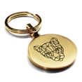 thumbnail image 1 of Stainless Steel Geometric Polygon Puma Animal Round Medallion Keychain Circle Ring, 1 of 2