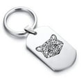 thumbnail image 1 of Stainless Steel Geometric Polygon Raccoon Animal Dog Tag Keychain Circle Ring, 1 of 2