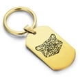 thumbnail image 1 of Stainless Steel Geometric Polygon Raccoon Animal Dog Tag Keychain Circle Ring, 1 of 2