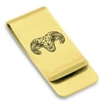 thumbnail image 1 of Stainless Steel Geometric Polygon Ram Animal Classic Slim Money Clip Credit Card Holder, 1 of 2
