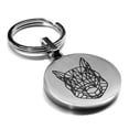 thumbnail image 1 of Stainless Steel Geometric Polygon Squirrel Animal Round Medallion Keychain Circle Ring, 1 of 2