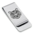 thumbnail image 1 of Stainless Steel Geometric Polygon Tiger Animal Classic Slim Money Clip Credit Card Holder, 1 of 2