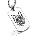 thumbnail image 1 of Stainless Steel Geometric Polygon Wolf Animal Dog Tag Pendant Necklace, 1 of 3