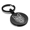 thumbnail image 1 of Stainless Steel Geometric Polygon Wolf Animal Round Medallion Keychain Circle Ring, 1 of 2