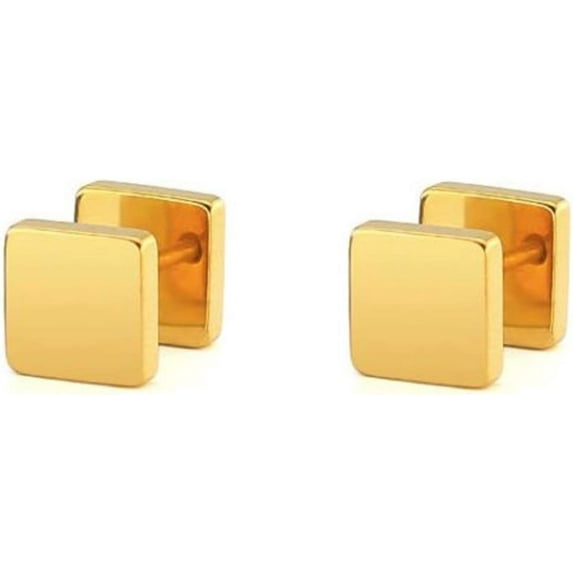 Stainless Steel Geometric Shape Classical Simple Plain Stud Earrings