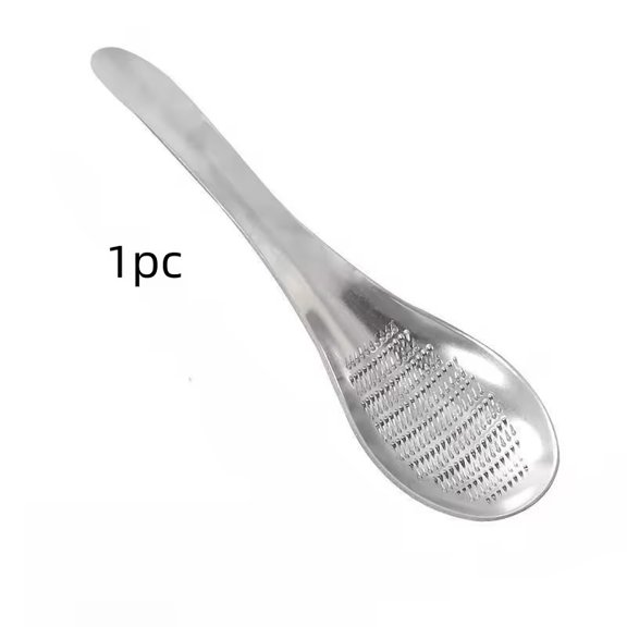 Stainless Steel Ginger Grater Spoon & Manual Garlic Masher - Essential Kitchen Tool for Flavorful Cooking