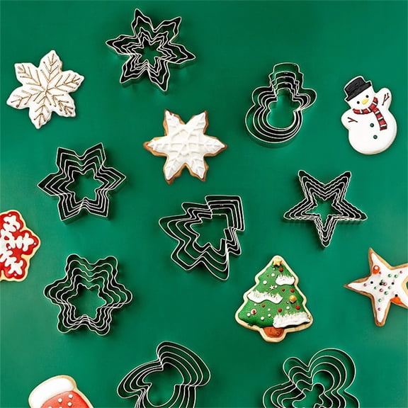 Stainless Steel Gingerbread Man Cookie Cutter Set – Includes 5", 4", 3", & 2" Sizes for Christmas Baking