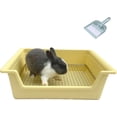 thumbnail image 1 of Stainless Steel Gird Rabbit Litter Box, Large Corner Potty Tray for Small Animals Guinea Pigs, Ferrets,Chinchillas - Toilet with Low Entry & Easy Clean(15×11.2×4.8in), 1 of 6