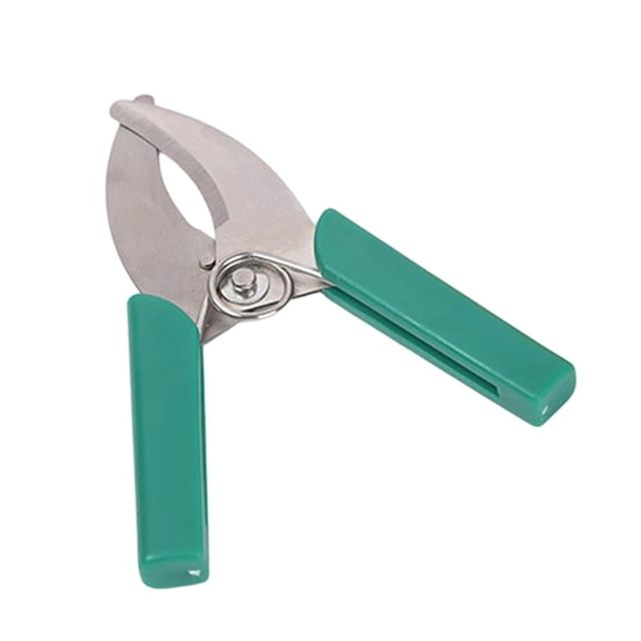 Stainless Steel Girdling Shears With Ergonomic Handle For Fruit Tree And Vineyard Pruning Offering Durable Sharp Blade Design Green
