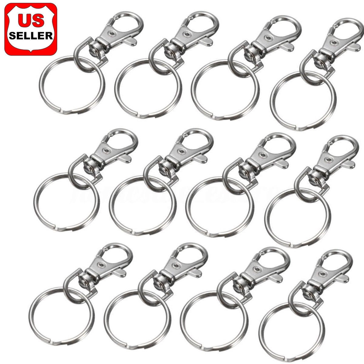 Stainless Steel Glam Hobby Lobster Clasps Swivel Trigger Clips Snap Hooks Bag Key Keychain Ring