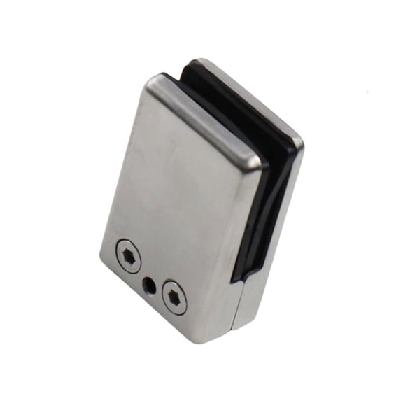 Stainless Steel Glass Clamp Adjustable Glass Shelf Brackets Glass Railing Clamp with Rubber Gaskets Easy to Install