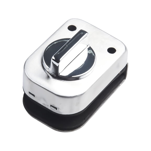 Stainless Steel Glass Door Lock Punch-Free Floor Latch for 10-12mm Tempered Glass Doors Bathroom Balcony Shower Enclosure Hardware Silver Finish