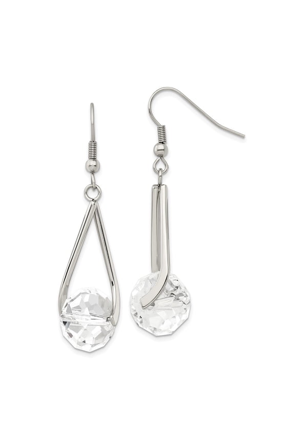 Stainless Steel Glass Shepherd Hook Earrings Fine Jewelry For Women Gifts For Her