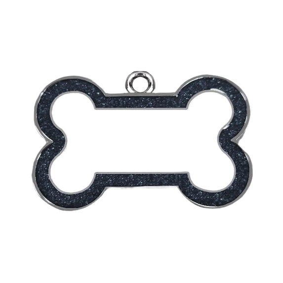 Stainless Steel Glittering Bone Design Pet ID with Custom Name Engraving for Dogs and Cats