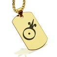 thumbnail image 1 of Stainless Steel Gold Alchemy Symbol Dog Tag Pendant Necklace, 1 of 3