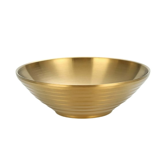 Stainless Steel Gold Bowl, Modern Decorative Serving Bowl, Durable Metal Salad and Snack Bowl for Home Kitchen Dining Table