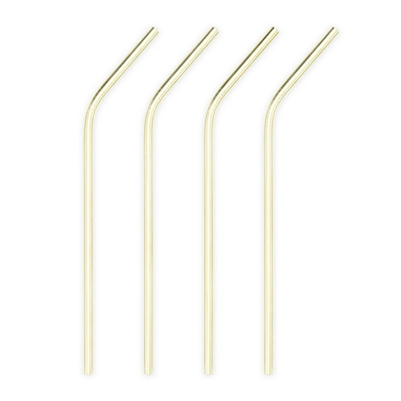 Stainless Steel Gold Cocktail Straws by Viski®