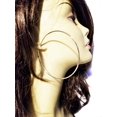 thumbnail image 1 of Stainless Steel Gold Plated 3 inch Hoop Earrings, 1 of 2