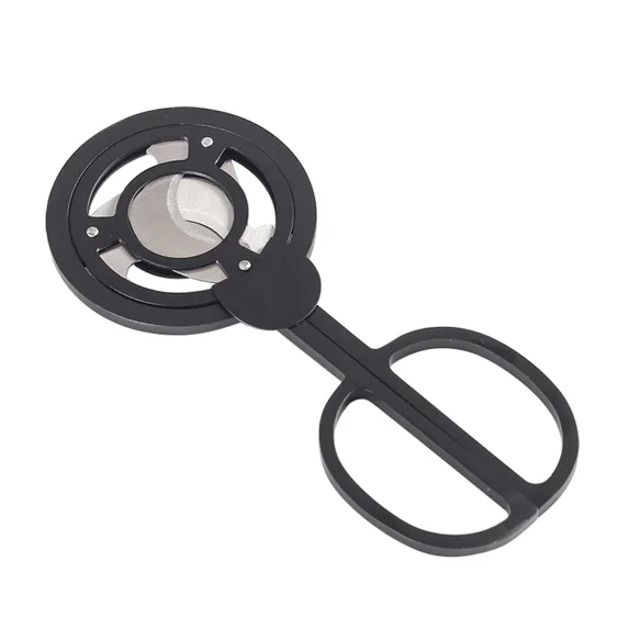 Stainless Steel Gold Plated Cigar Cutter Accessories 3 Sharp Blades for Smoking Luxury Cigars Scissors Pocket Gadgets (black)