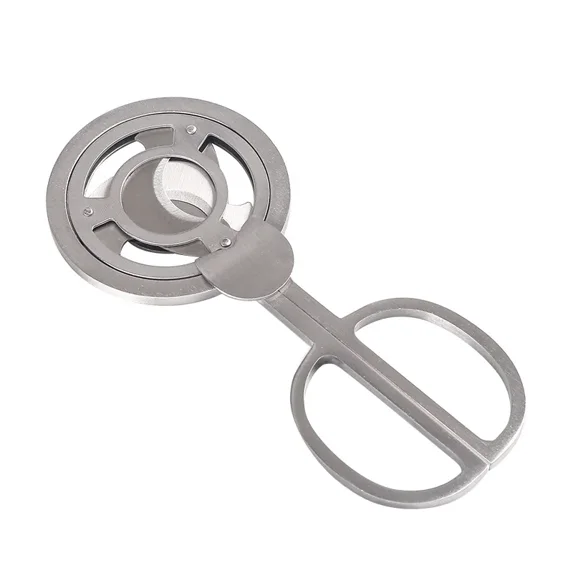 Stainless Steel Gold Plated Cigar Cutter Accessories 3 Sharp Blades for Smoking Luxury Cigars Scissors Pocket Gadgets (silvery)