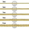 thumbnail image 1 of Stainless Steel Gold Plated Cuban Curb Chain Men Necklace Bracelet 3/5/7/9/11mm, 1 of 7