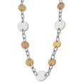 thumbnail image 1 of Stainless Steel Gold and Rose IP Plated Circle Necklace - 24 Inch, 1 of 2