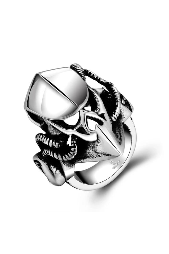Stainless Steel Gothic Biker Tribal Ring Black Men'S Unisex Alien Predator B206