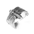 thumbnail image 1 of Stainless Steel Gothic Butterfly Ring Unisex Deathly Moth Jewelry Durable Trendy Statement Rings For Men Women, 1 of 10