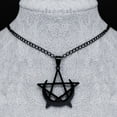 thumbnail image 1 of Stainless Steel Gothic Moon And Pentagram Pendant Necklace, 1 of 2