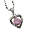 thumbnail image 1 of Stainless Steel Grandma's Pink Crystal Heart Pendant Necklace, 1 of 4