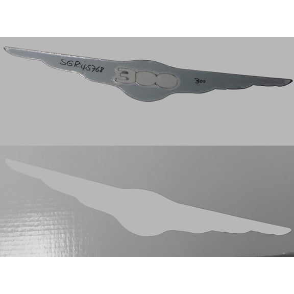 Stainless Steel Graphic Emblem 1Pc Fits 2005-2010 Chrysler SGR45768 QAA