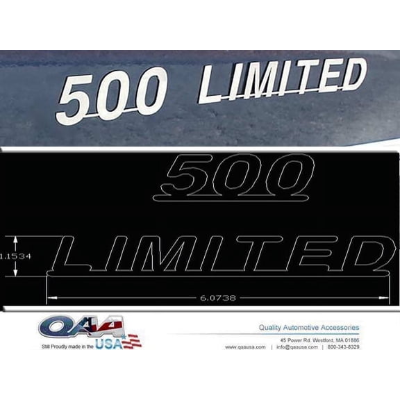 Stainless Steel Graphic Emblem 2Pc Fits Ford Five Hundred SGR45370 QAA