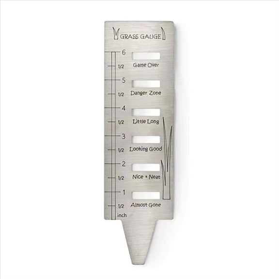 Stainless Steel Grass Gauge Tool, Metal Garden Tools for Lawn Measuring, Precision Grass Height Gauge for Yard Landscaping, Gardening Gifts and Mowing Guide Grass Gauge Tool,White