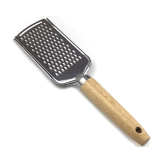 Stainless Steel Grater, Cheese Garlic Ginger Nutmeg Zester Kitchen Handheld Flat Slicer Mincing Tool Ergonomic Handle Sharp Metal Blade Vegetable Shredding Device