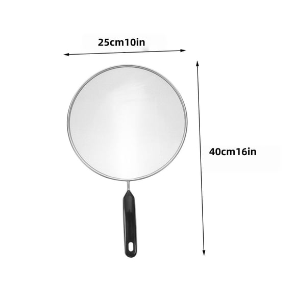 Stainless Steel Grease Splatter Screen for Frying Pan, Fine Metal Mesh Cooking Splash Guard Shield with Durable Plastic Handle