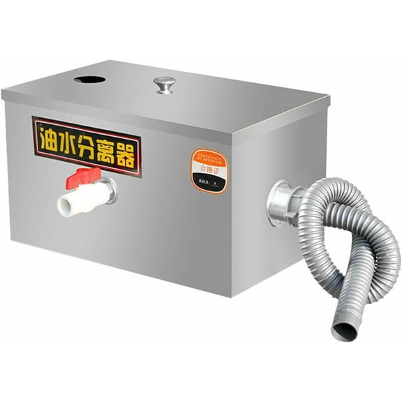 Stainless Steel Grease Trap Interceptor Restaurant Kitchen Waste Disposal Set Detachable Design For Restaurant Kitchen Wastewater Removable Baffles