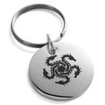 thumbnail image 1 of Stainless Steel Greek Mythology Hydra Engraved Small Medallion Circle Charm Keychain Keyring, 1 of 1