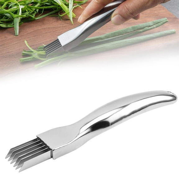 Stainless Steel Green Onion Slicer,Scallion Shredder Cutter,Kitchen Multifunctional Tool,1-Pack