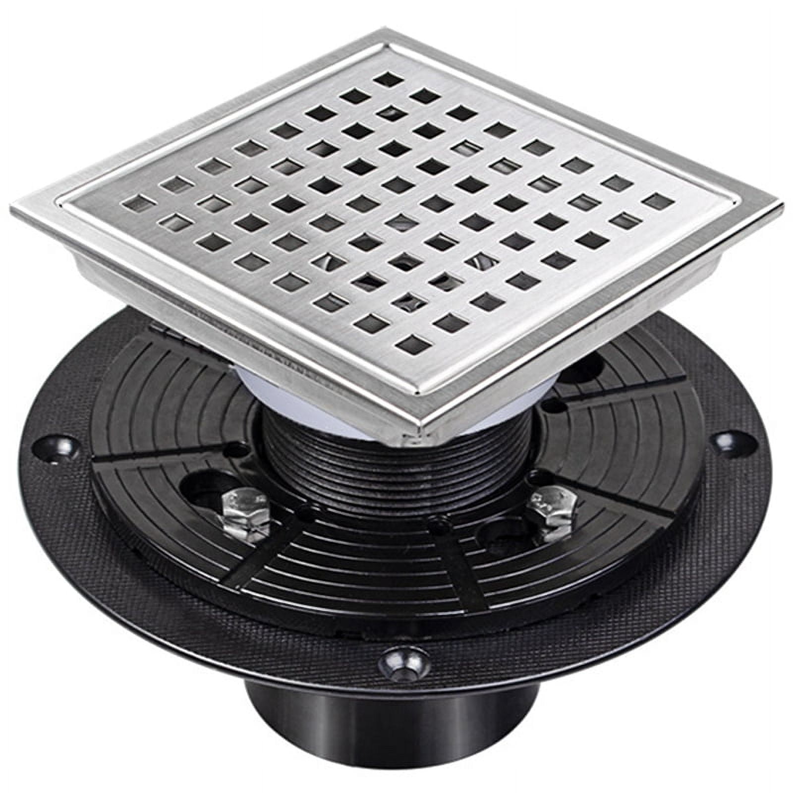 Stainless Steel Grid Mesh Floor Drain Floor Drain with Flange Brushed Nickel Floor Drain for