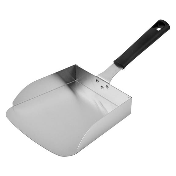 Stainless Steel Griddle Spatula - Large Size, Ergonomic Handle, Scraper Edge - Tool for Flipping Burgers, Stir-Frying & Grill Cleaning
