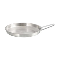 Stainless Steel Griddle Universal Flat Top Round Plate Grill Griddle for BBQ Grill Teppanyaki Portable Family Cookware with Handle for Camping Tailgating Party