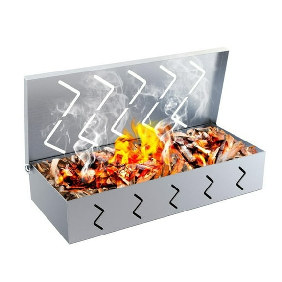 Stainless Steel Grill Box with 90 Flip Lid - Perfect for Flavorful BBQ!
